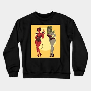 Pin-Up Monster Girls Crewneck Sweatshirt